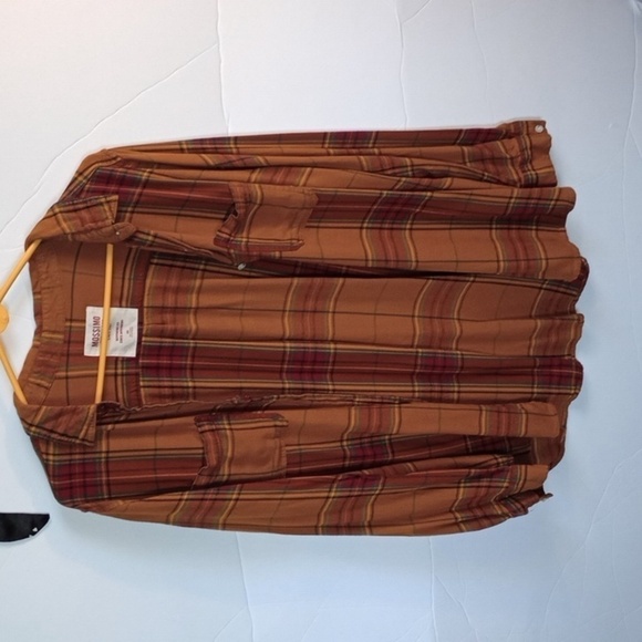 XXL - Mossimo - Mustard/Orange - Boyfriend Fit Flannel - Earth tones - Plaid - Picture 4 of 13